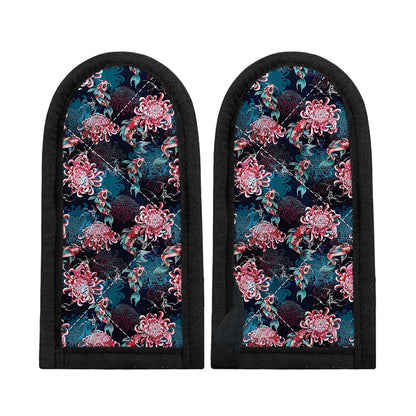 Japanese Koi And Chrysanthemums Print Skillet Handle Cover