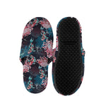 Japanese Koi And Chrysanthemums Print Slippers