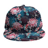 Japanese Koi And Chrysanthemums Print Snapback Cap