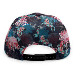 Japanese Koi And Chrysanthemums Print Snapback Cap