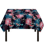 Japanese Koi And Chrysanthemums Print Tablecloth
