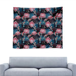 Japanese Koi And Chrysanthemums Print Tapestry