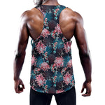 Japanese Koi And Chrysanthemums Print Training Tank Top