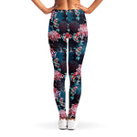 Japanese Koi And Chrysanthemums Print Women's Leggings