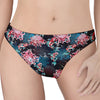 Japanese Koi And Chrysanthemums Print Women's Thong