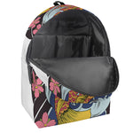 Japanese Koi And Flower Tattoo Print Backpack