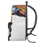 Japanese Koi And Flower Tattoo Print Backpack