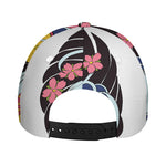 Japanese Koi And Flower Tattoo Print Baseball Cap