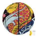 Japanese Koi And Flower Tattoo Print Basketball