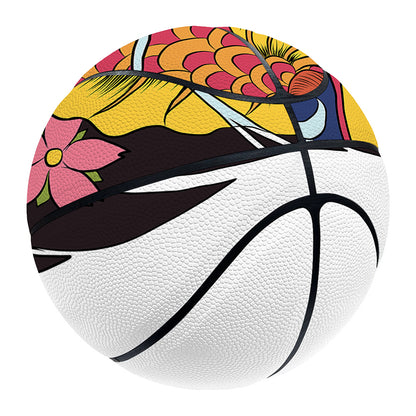 Japanese Koi And Flower Tattoo Print Basketball