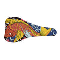 Japanese Koi And Flower Tattoo Print Bicycle Seat Cover