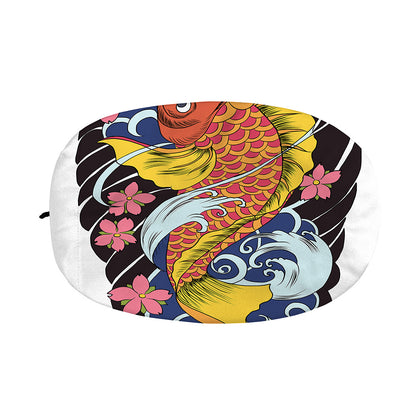 Japanese Koi And Flower Tattoo Print Car Side Mirror Covers