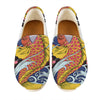 Japanese Koi And Flower Tattoo Print Casual Shoes