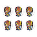 Japanese Koi And Flower Tattoo Print Coaster Set