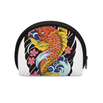 Japanese Koi And Flower Tattoo Print Coin Purse