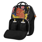 Japanese Koi And Flower Tattoo Print Diaper Bag