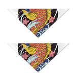 Japanese Koi And Flower Tattoo Print Dog Bandana