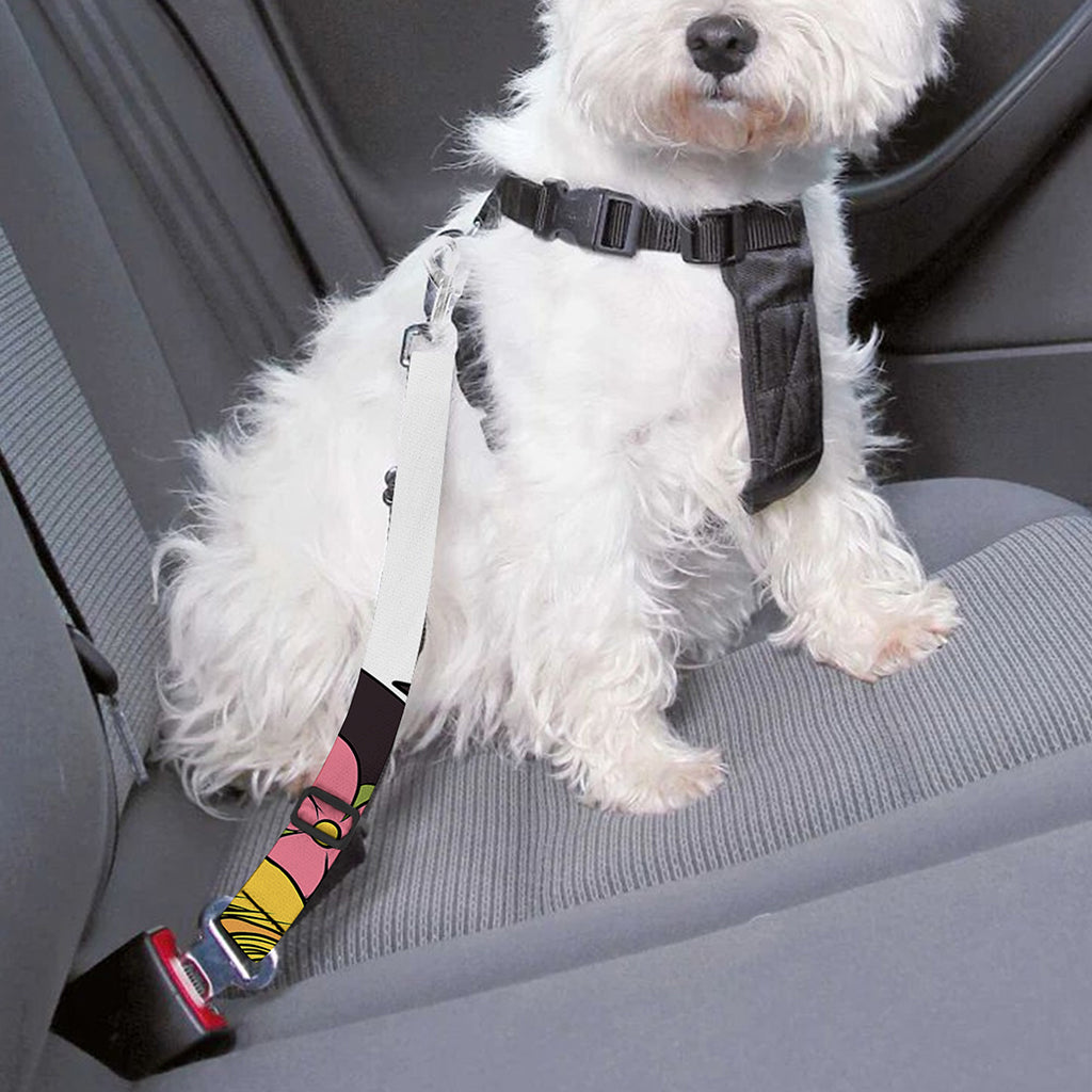 Japanese Koi And Flower Tattoo Print Dog Seat Belt
