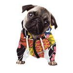 Japanese Koi And Flower Tattoo Print Dog Zip Up Hoodie