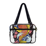 Japanese Koi And Flower Tattoo Print Double Strap Bible Bag