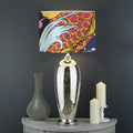 Japanese Koi And Flower Tattoo Print Drum Lamp Shade