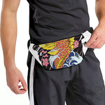 Japanese Koi And Flower Tattoo Print Fanny Pack