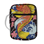 Japanese Koi And Flower Tattoo Print Front Pocket Bible Bag