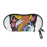 Japanese Koi And Flower Tattoo Print Glasses Case