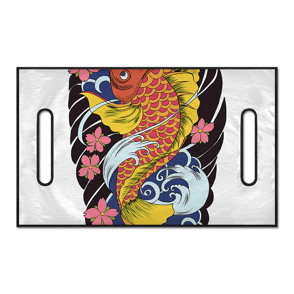 Japanese Koi And Flower Tattoo Print Golf Cart Seat Cover