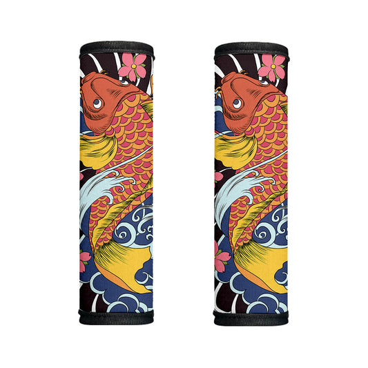 Japanese Koi And Flower Tattoo Print Handle Covers