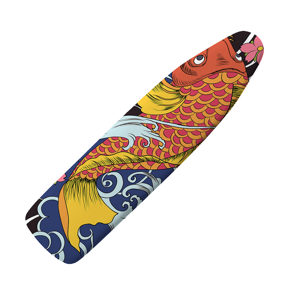 Japanese Koi And Flower Tattoo Print Ironing Board Cover