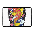 Japanese Koi And Flower Tattoo Print Kitchen Mat
