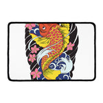 Japanese Koi And Flower Tattoo Print Kitchen Mat