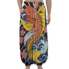 Japanese Koi And Flower Tattoo Print Lantern Pants