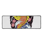 Japanese Koi And Flower Tattoo Print Long Kitchen Mat