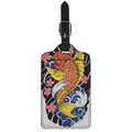 Japanese Koi And Flower Tattoo Print Luggage Tag