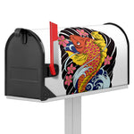 Japanese Koi And Flower Tattoo Print Mailbox Cover