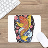 Japanese Koi And Flower Tattoo Print Mouse Pad