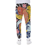 Japanese Koi And Flower Tattoo Print Scuba Joggers