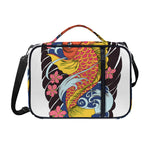 Japanese Koi And Flower Tattoo Print Shoulder Strap Bible Bag