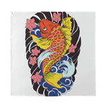 Japanese Koi And Flower Tattoo Print Silk Bandana