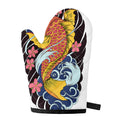 Japanese Koi And Flower Tattoo Print Single Oven Mitt