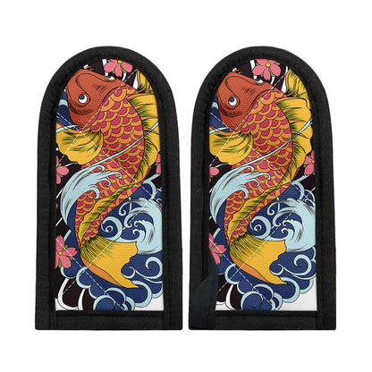 Japanese Koi And Flower Tattoo Print Skillet Handle Cover