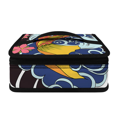 Japanese Koi And Flower Tattoo Print Small Lunch Bag