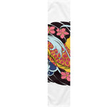 Japanese Koi And Flower Tattoo Print Table Runner