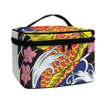 Japanese Koi And Flower Tattoo Print Travel Makeup Bag