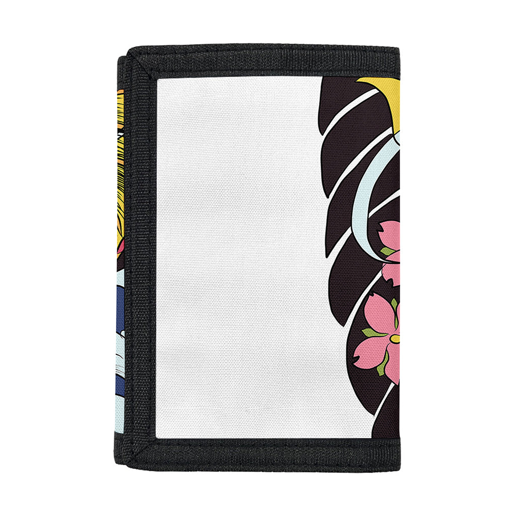 Japanese Koi And Flower Tattoo Print Trifold Wallet