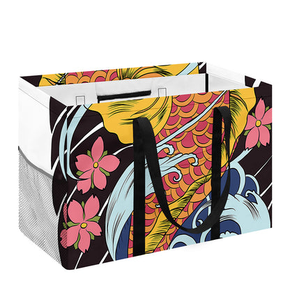 Japanese Koi And Flower Tattoo Print Utility Tote Bag