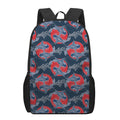 Japanese Koi Carp Fish Pattern Print 17 Inch Backpack