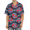Japanese Koi Carp Fish Pattern Print Aloha Shirt